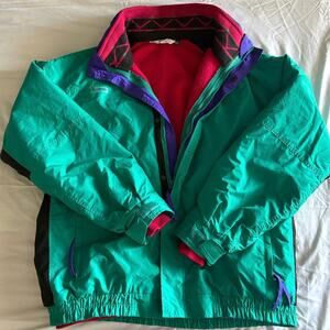 Vintage 90s Columbia Bugaboo 3 in 1 ski Parka Fleece Retro collegiate varsity